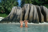 Mother and Daughter on Nude Beach