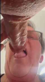 Slutwife sucking and licking cock