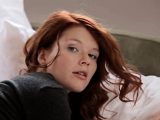 Incredible redhead undressing soft skin