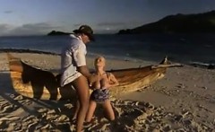 Blonde Babe Anal Fucked At The Beach