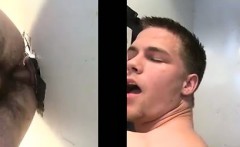 Gay Dude Gets Ass Fucked By Straight Guy Through Gloryhole