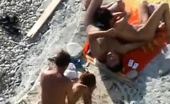 Couples Having Sex Out At The Beach