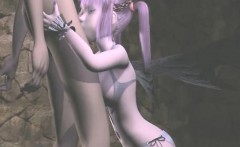 Cute 3D animation batgirl sucking stiff cock