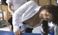 Frustrated Asian lady has public sex jav