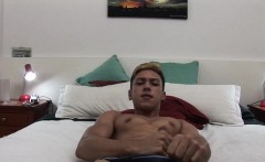 Latin Amateur Nathan Jerking Off