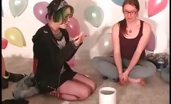 College Sluts In Masks Play Truth Or Dare