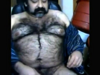 Big hairy bear and hairy body