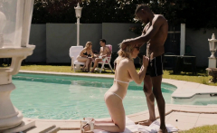 MARISKAX Tina gets fucked poolside by a big black cock
