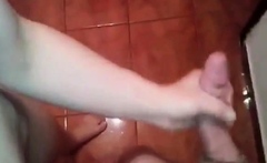 Handjob in Bathroom