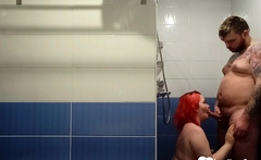 Hot bathroom sex with a thick angel