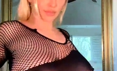 Lindsey Pelas Sexy Fishnet Livestream Video Leaked