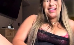 Sexy blonde Jana Cova hot solo masturbation on her bed