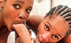 Hot African Girlfriends In Epic FFM Threesome